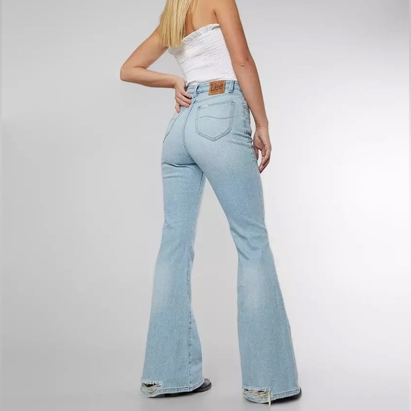 Lee Denim - Lee Light Blue High-Rise Flare Jeans 25